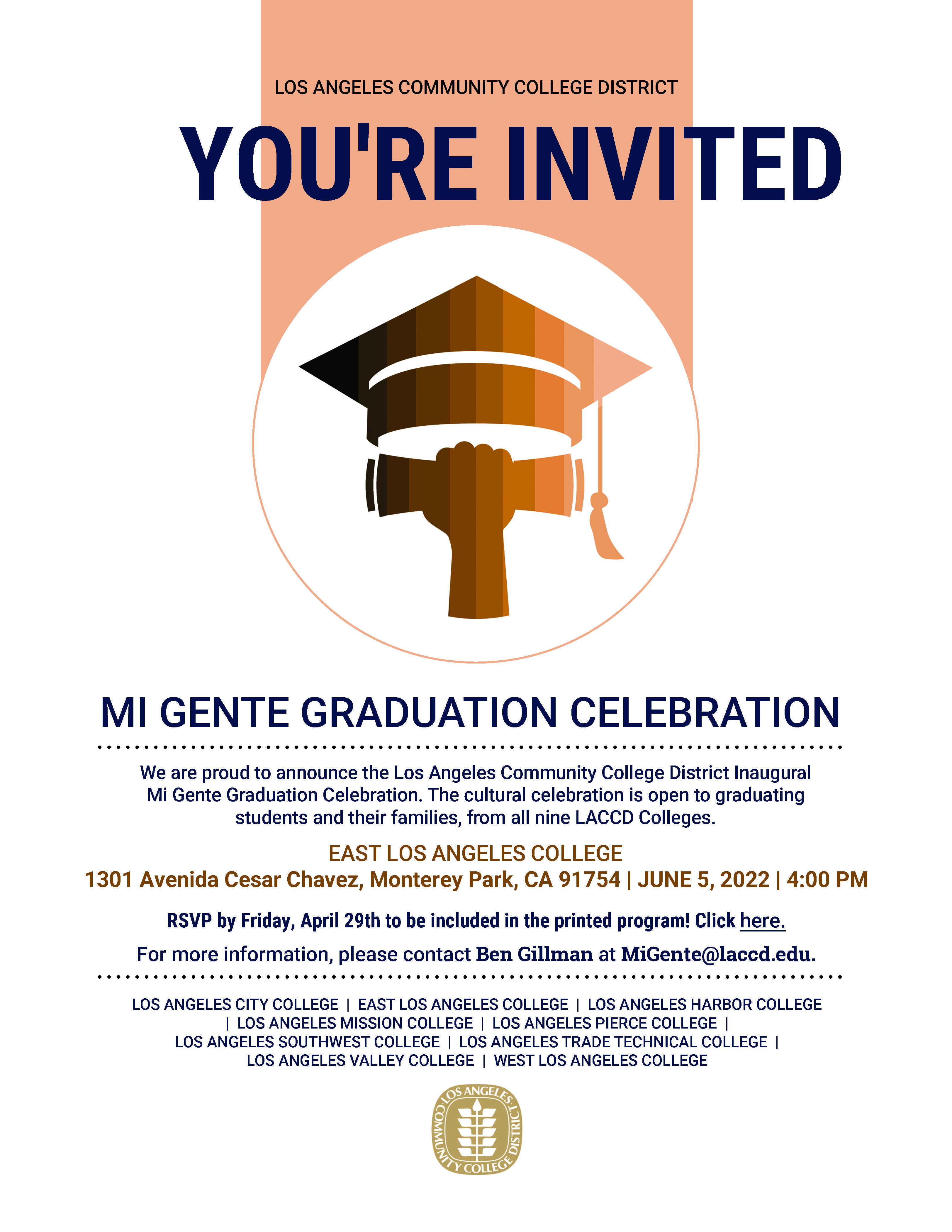 mi gente graduation invitation flyer